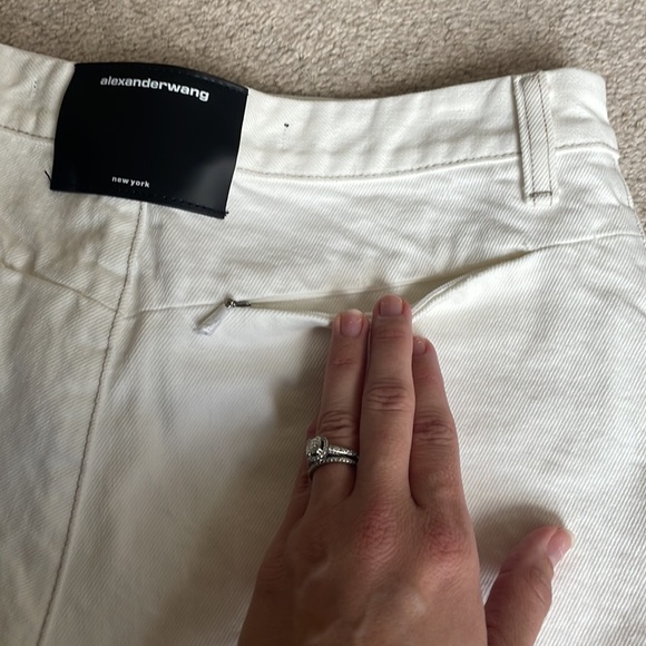 NWOT Alexander Wang High Rise Invisible Zip Short in Denim - Picture 4 of 5